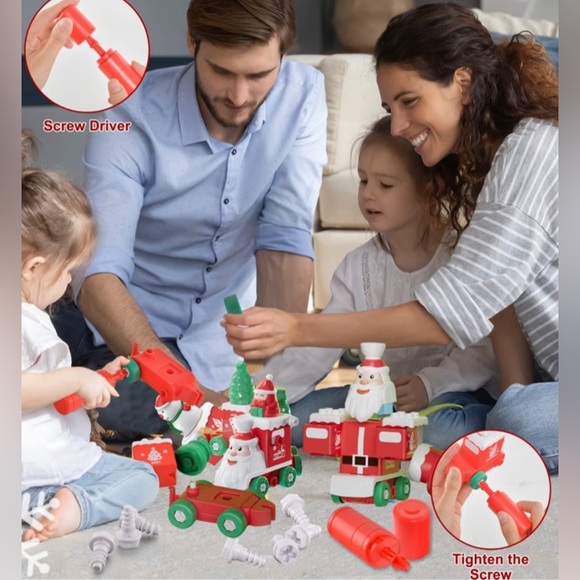 🆕 - 73 pc Christmas Kids Train/Robot Transformer STEM Building Construction Toy - Picture 11 of 16